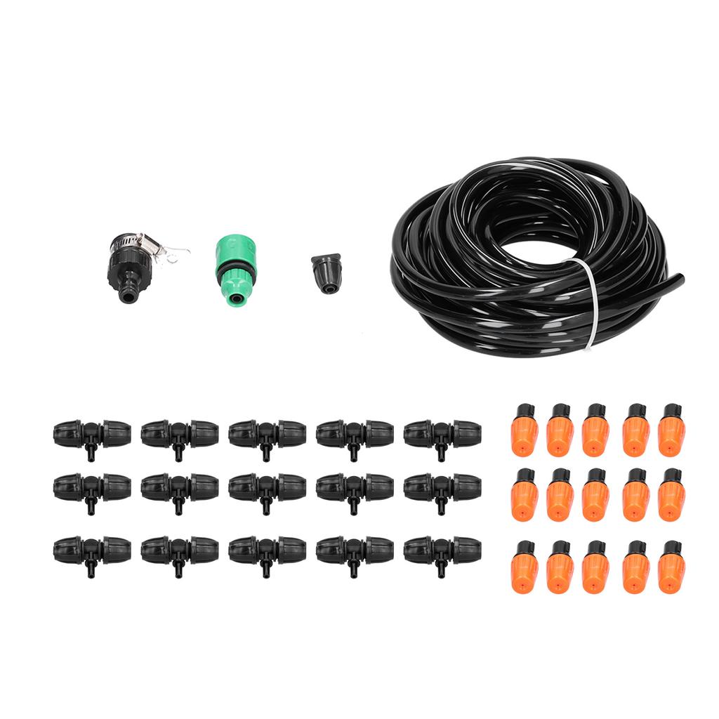 Automatic Watering System Atomizing Mist Sprinkler Nozzles 8 11 Hose Set for Garden Lawn Patio