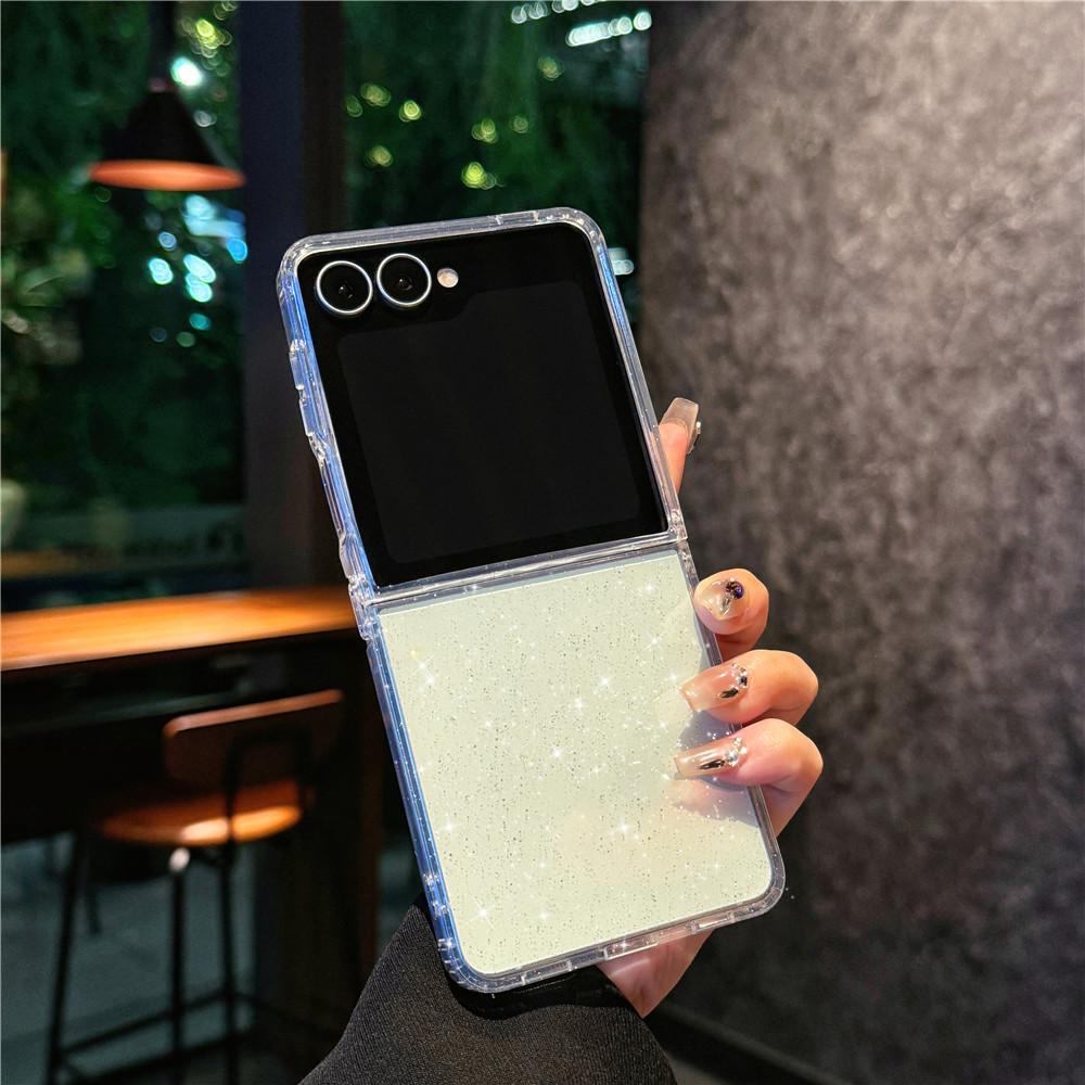 Applicable To Samsung Zflip7 Mobile Phone Case Zflip 5th Generation Folding Screen Flip Zflip6 Laser Gradual Change Magnetic Case