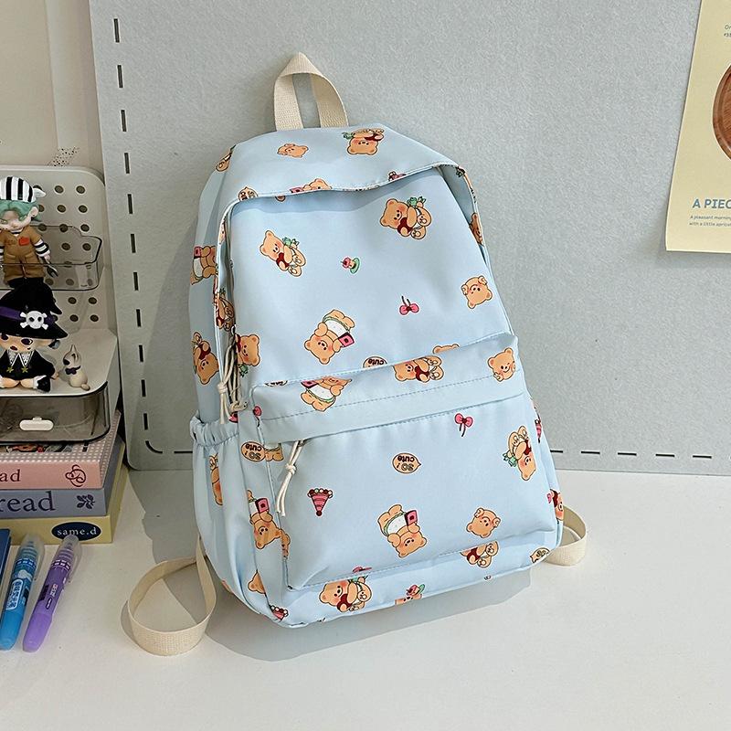Schoolbagins Japanese Junior High School Cartoon Butter Bear Backpack Versatile Soft Girl Cute Student Schoolbag Small Backpack Female
