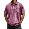 Men's Pure Cotton Casual Button-Down Polo Shirt (Short-Sleeve, Versatile)