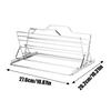 Grill Rack Adjustable V-Shaped Rib Roasting Rack Stainless Steel Roaster Rack Turkey Stand Kitchen Gadgets For Baking Broiling