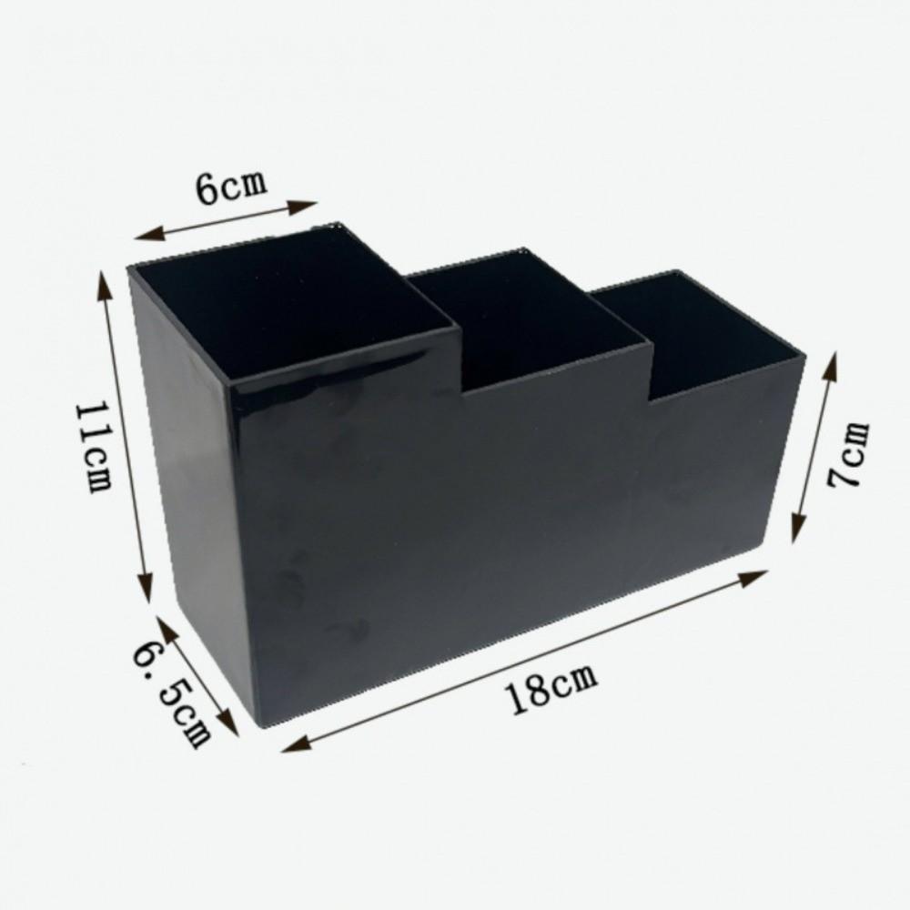 Black Pen Holder Plastic Pen Container Multi-functional Makeup Brush Holder  School Office