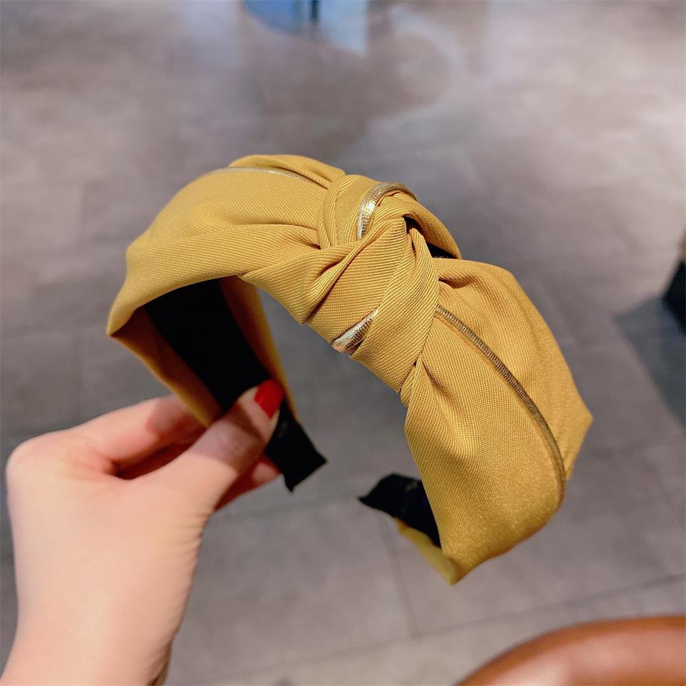 Solid Frabric Knot Headbands For Women Girls Wide Side Hairbands Hair Hoop Fashion Headdress Female Head Bands Hair Accessories