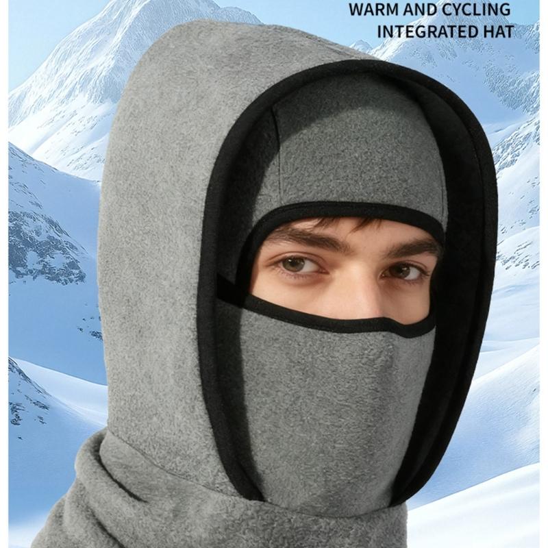 Winter Warm Headgear, Hat-Neck-Mask Integrated Outdoor Windproof Face Cover for Cycling & Ski Sports