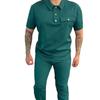 2023 European & American Men's Polo Shirt + Long Pants Sports Set - Spring/Autumn Casual Style