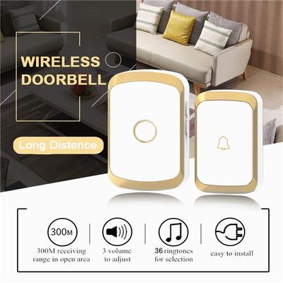 Home Security Wireless Doorbell Waterproof AC 100-240V 300M Range Door Bell