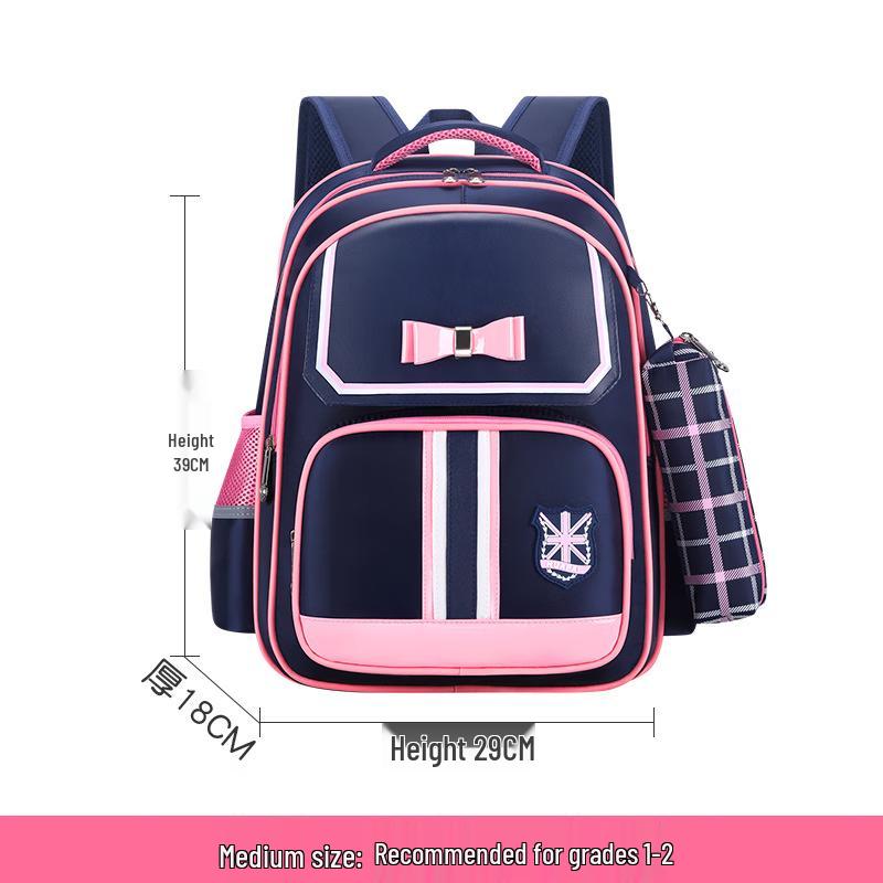 CHUNLONG Lightweight Breathable School Bag for Primary Students Grades 1-6