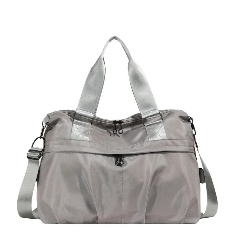 Solid Color Oxford Zipper Fashionable Casual Travel Bag  Soft Versatile Popular Shoulder Bag  New Large Capacity Crossbody Bag