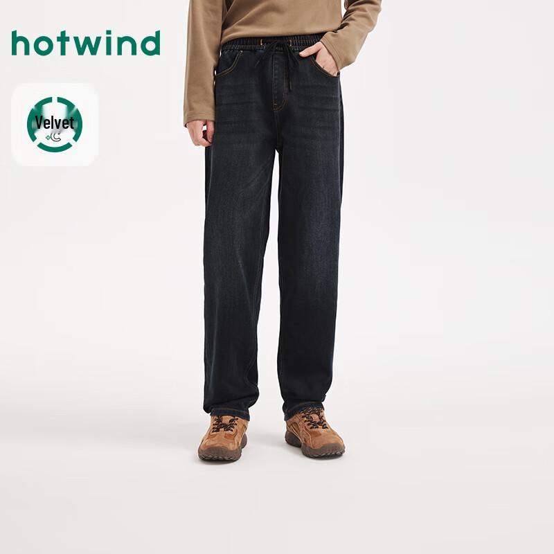 

Hotwind Men s 2025 Winter Tapered Fleece-Lined Jeans F06M25405 L