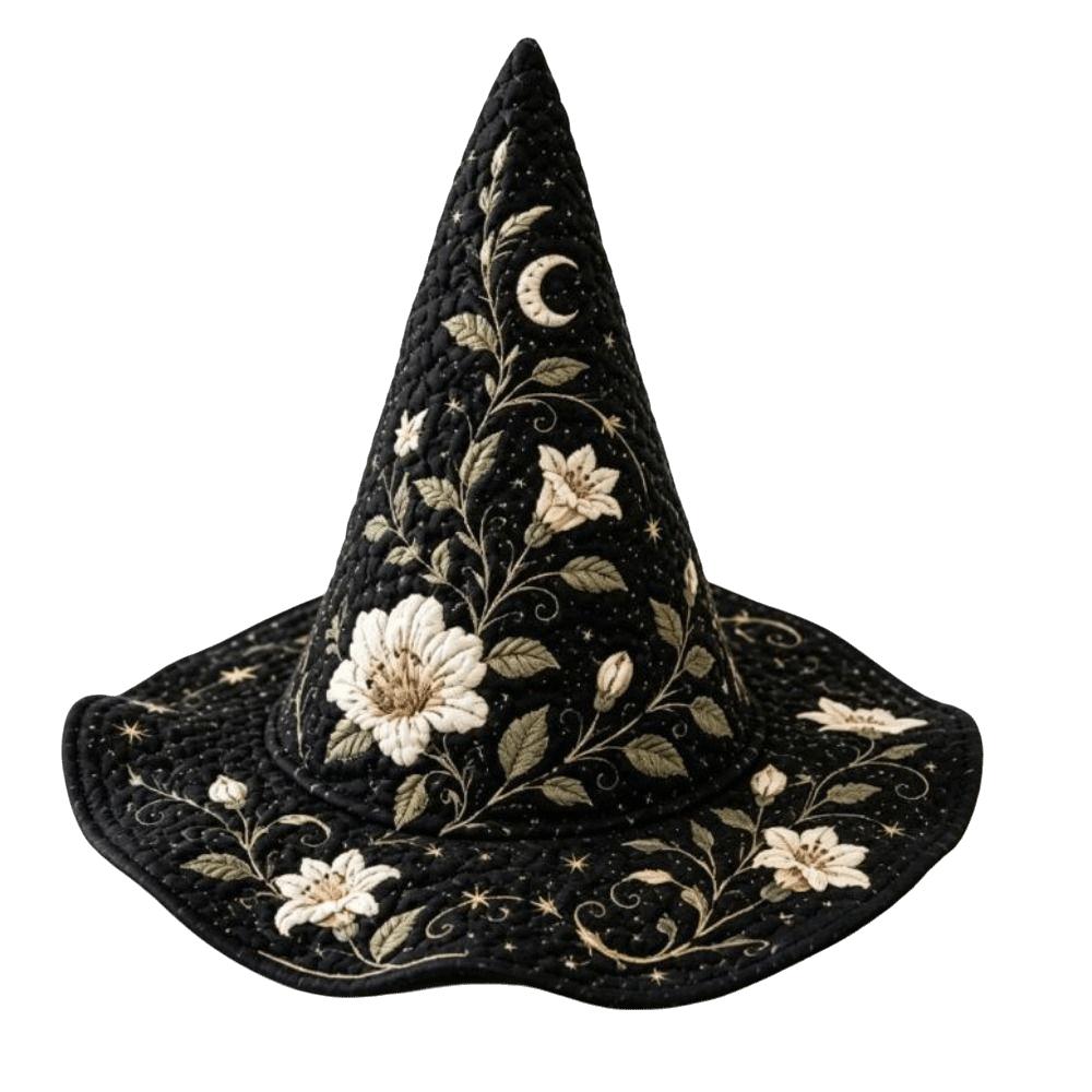 Vintage Halloween Witch Hat Wide Brim Festival Hat Gothic Party Hat Cosplay Party