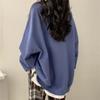 Navava Women Butterfly Print Loose Fit Long Sleeve Sweatshirt Nt2974