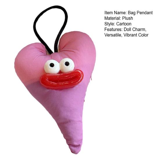 Large Mouth Cartoon Doll Keychain With Lanyard Bag Hanging Decoration