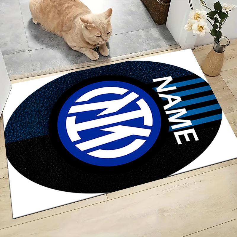 Custom Name Inter Milan Crest Carpet Rug Customizable Soft Washable Anti-Slip Home Living Room Sofa Mats Personalized Rug. 0909212