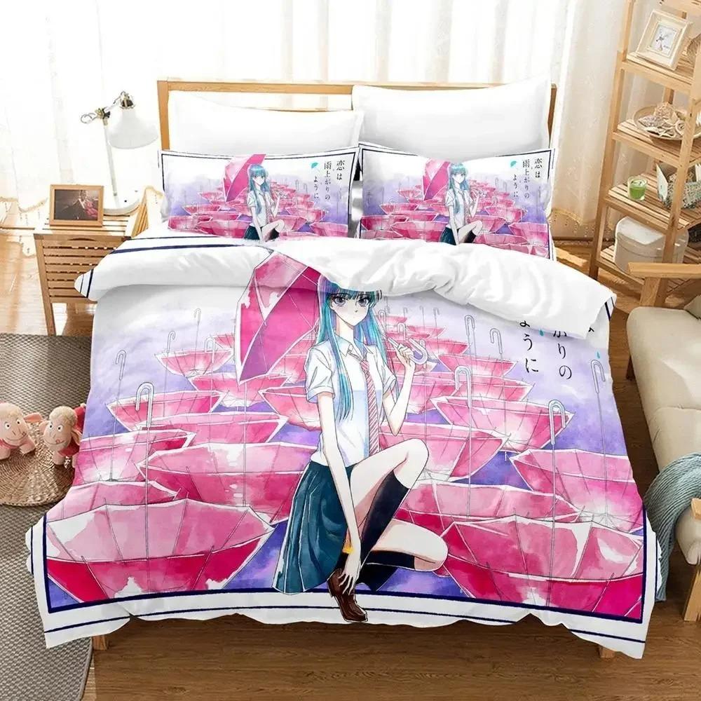 Nach dem Regen Bettwäsche Set Einzelbett Twin Full Queen King Size Bettset Erwachsene Kind Schlafzimmer Bettdeckenbezug Sets 3D Druck Anime Bettlaken
