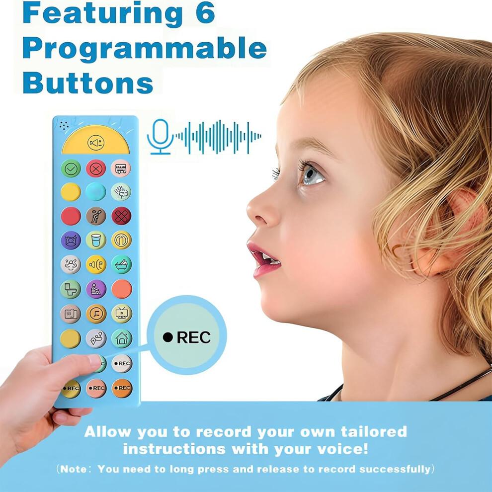 AAC Communication Device for Autism with 24 Commands, 6 Programmable Buttons, Adjustable Volume Control