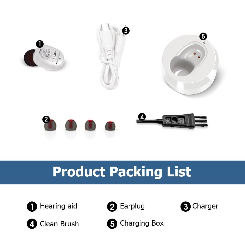 Mini Magnetic Charging Hearing Aid Portable High Power Elderly Audiphones Digital Invisible Hearing Amplifier