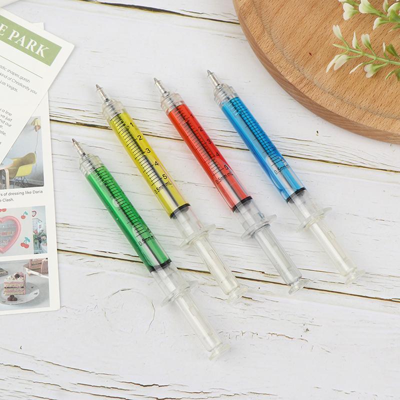 1Pcs Injection Type Ball Point Pen Liquid Pen School Supplies Nurse Syringe Pen