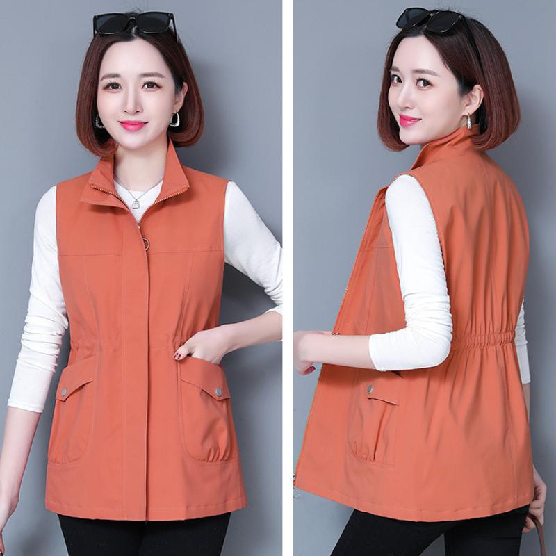 Frühling Sommer Weste Jacke Frauen Koreanische Ärmellose Mantel Weibliche Dünne Weste Mittleren Alters Mama Casual Tops Oberbekleidung