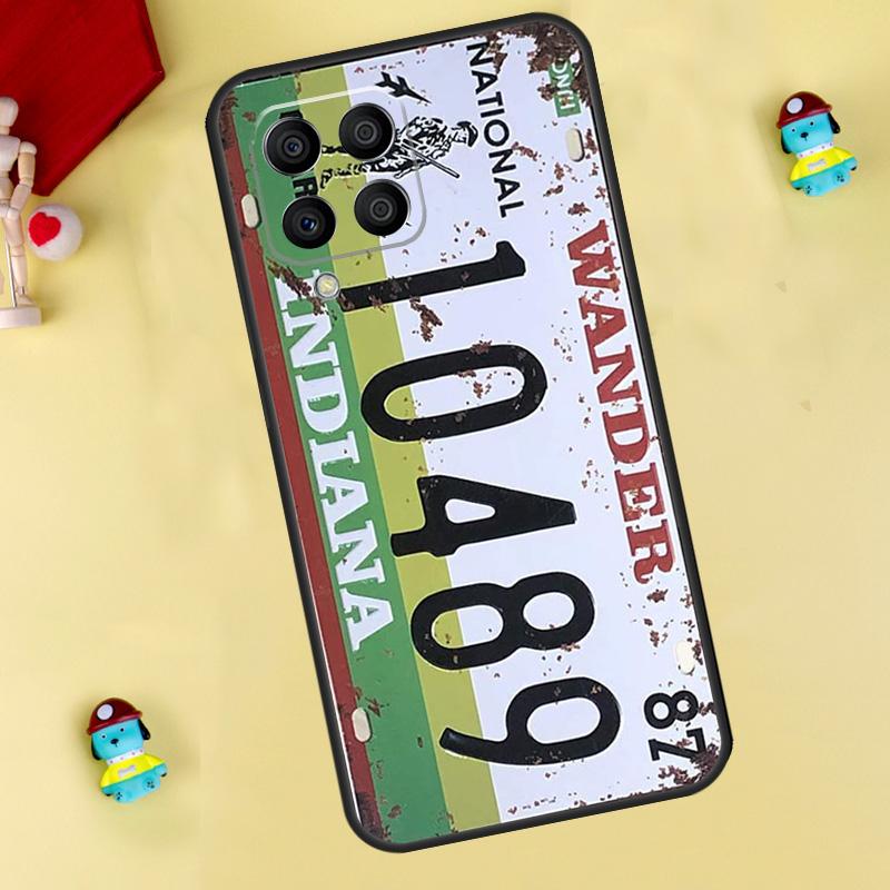 Retro Vintage License Case For Samsung Galaxy M55 M14 M34 M54 M32 M52 M15 M11 M12 M13 M06 M16 M36 M56 M31 M53 M35