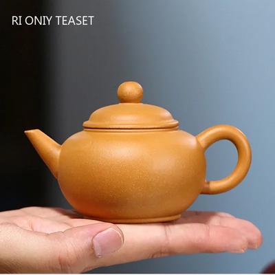 100ml Chinesische Yixing Lila Ton Teekanne Rohmaterial Sektion Ton Haus Teekanne Kugel Loch Filtration Zisha Kessel Handgemachtes Teegeschirr