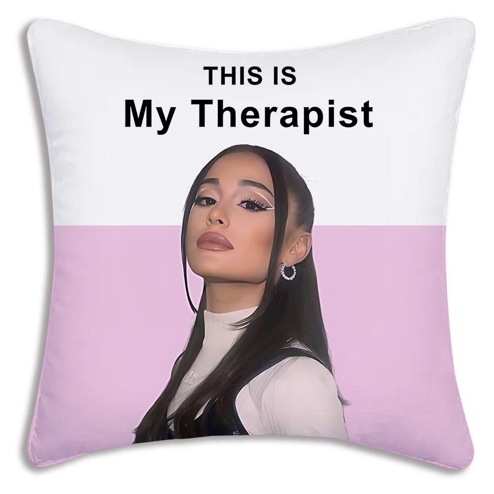 Singer For Arianas G-Grande Pillow Covers Cartoon Sofa Decorative Home Double-sided Printing Short Plush Cute Cushion Cover