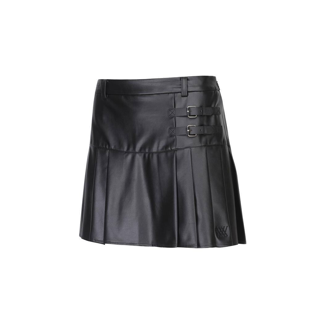ANEW GOLF W Leather Half Pleats Sq_Bk