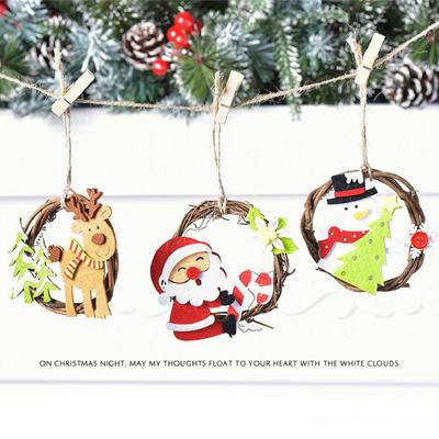 Weihnachtskranz, Türbehang, Trompete, Weihnachtsbaumdekoration, Rattanring