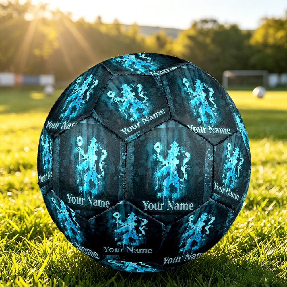 Personalized Size 5 Football Chelsea FC Pattern Outdoor Game Sports Ball Gift