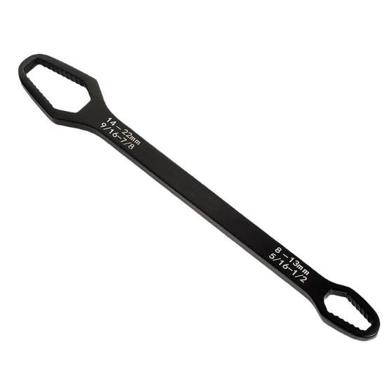 Universal Double Ended Wrench Automotive Bicycle Maintenance Plumbing Wrench 8-22mm Self-Tightening Adjustable Spanner