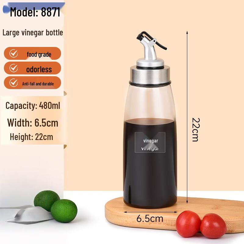 Qianxing Acrylic Oil & Vinegar Dispenser Set, 480ml (5-Pack)