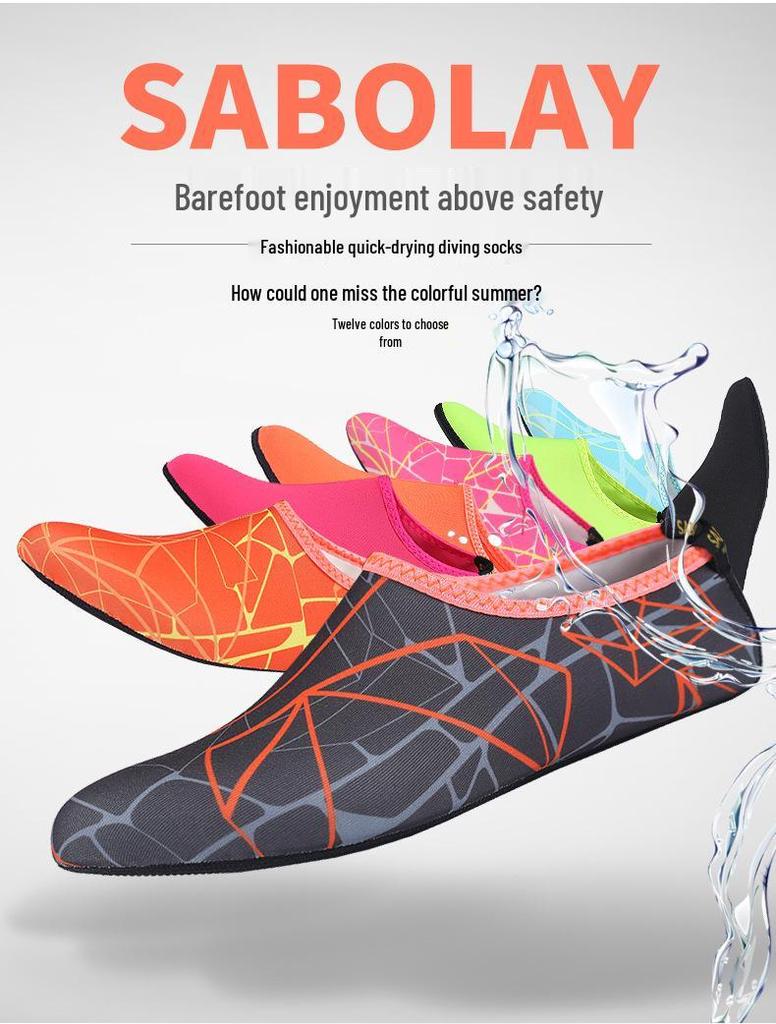 Sharkbao Lai Multicolor Diving Socks: Men's & Women's Anti-slip Snorkeling and Beach Socks Shoes