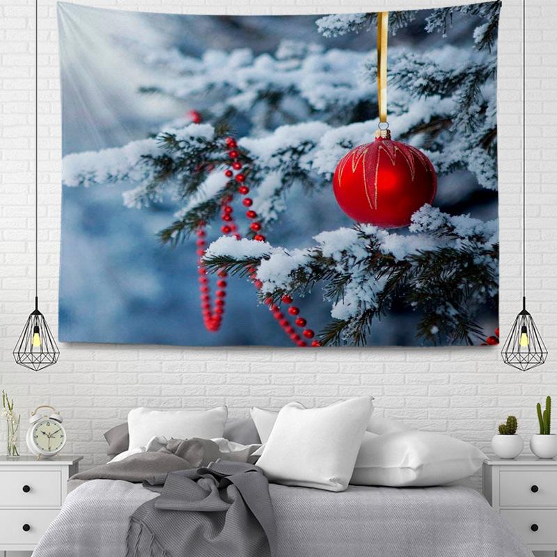 Seria wiszących gobelinów z tkaniny w stylu bożonarodzeniowym