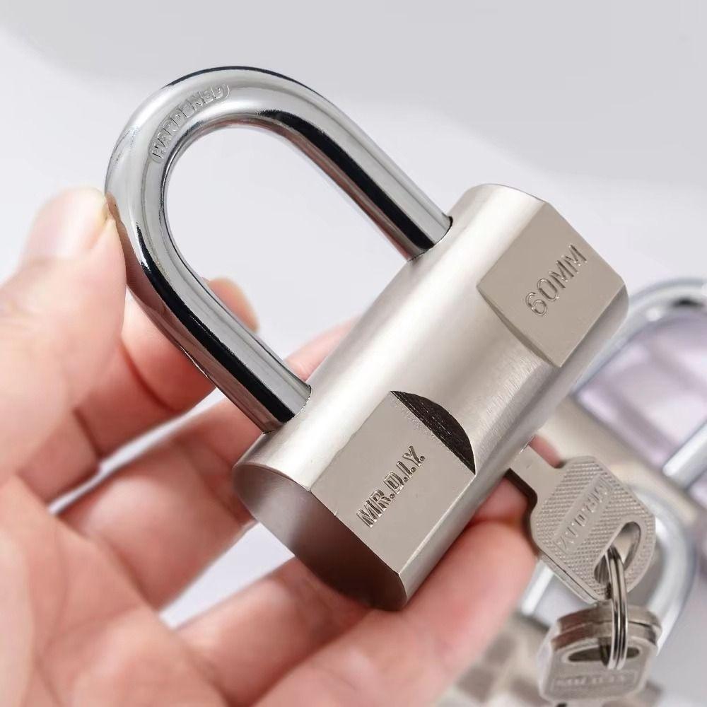 Anti-theft Design Heavy Duty Padlock With Keys Waterproof Padlock  Storage Protection