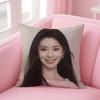 Popular fashion Chinese actress LLiu Haocun Cushion Cover Pillow Case Soft Friendly Fabric  Concealed Zipper