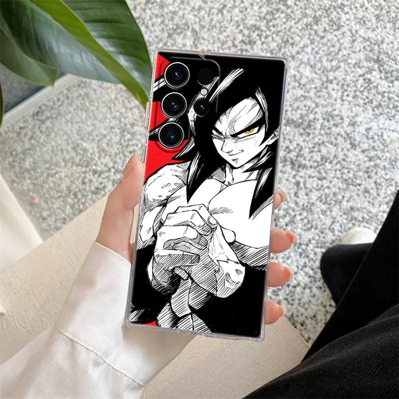 

Phone Case For Samsung Galaxy S26 Ultra S25 S24 S23 S21 Ultra S20 FE S22 S26 Plus S25FE Clear Cover DBZ Anime Goku Gogeta Vegeta Galaxy S10 Plus