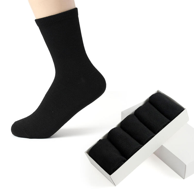5 Pairs of Basic Women's Mid-Calf Socks (Black)
