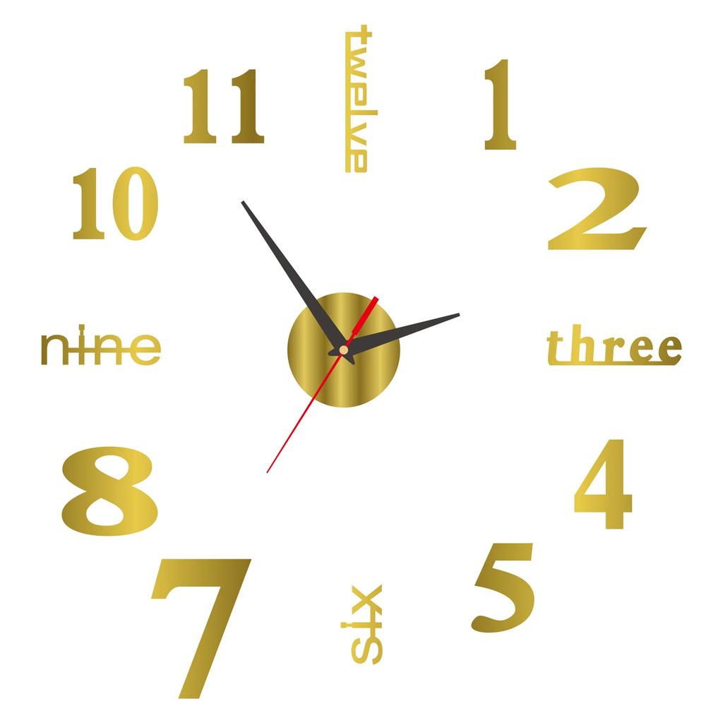 Kreative rahmenlose DIY Wanduhr Wandtattoo Home Stille Uhr Wohnzimmer Büro Wanddekoration