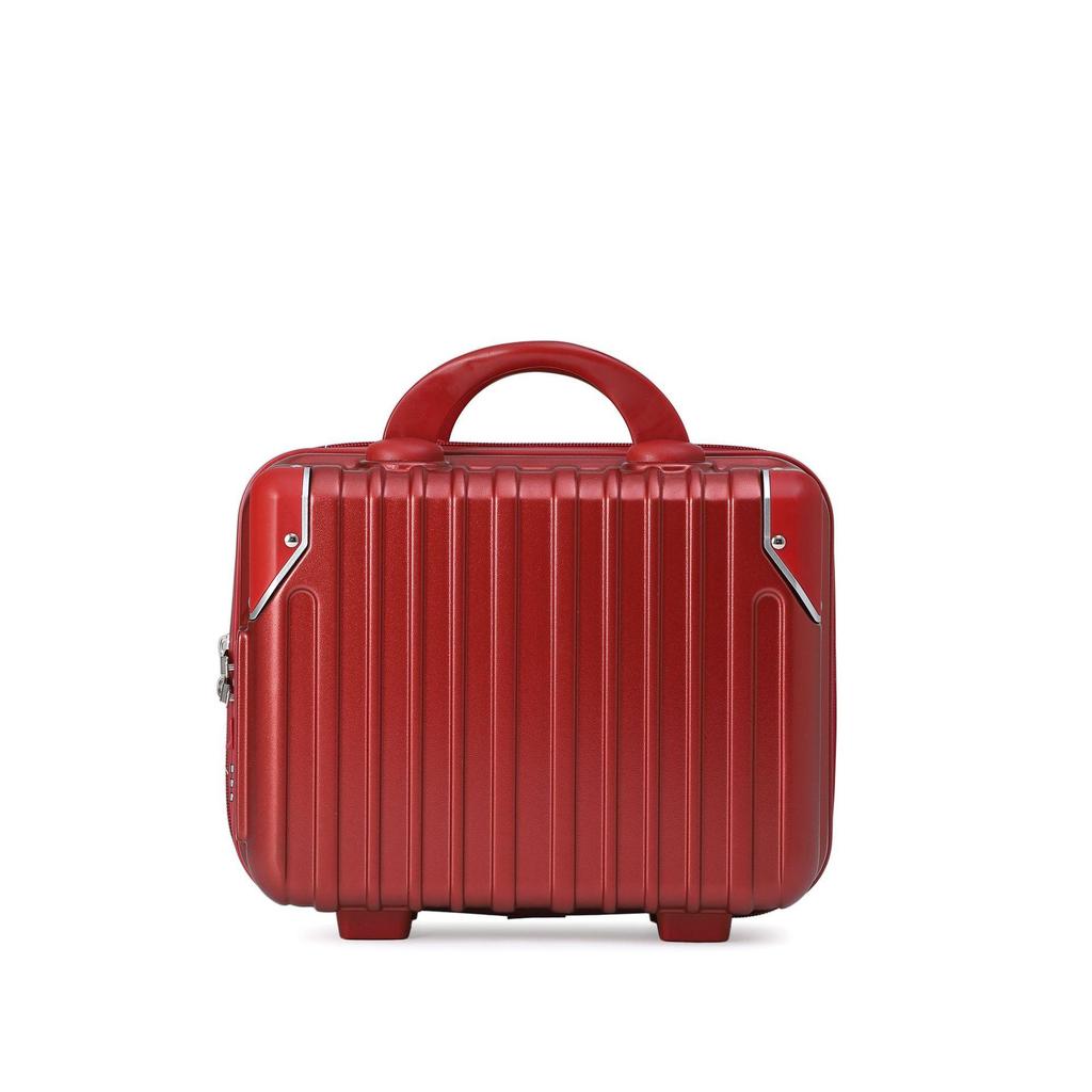 14" Portable Makeup Suitcase - Solid Color, Mini Storage, Event Souvenir, Small Boarding Password Case