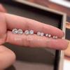 Sterling Silver S925 Rhinestone Stud Earrings for Men & Women – Shiny Four-Prong Zirconia Design