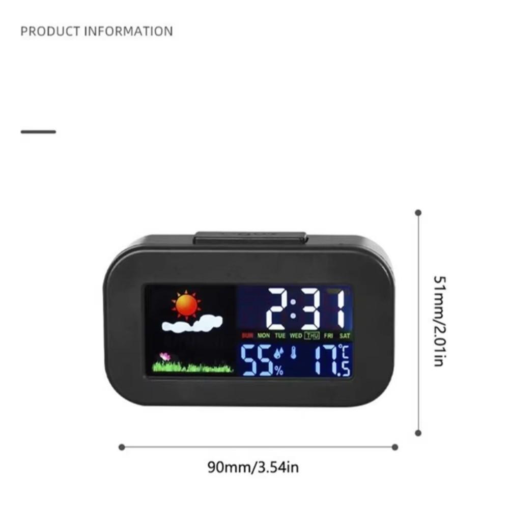 Backlit Display Temp Monitor Temperature Monitoring Backlit Clock Humidity Monitor  Bedroom