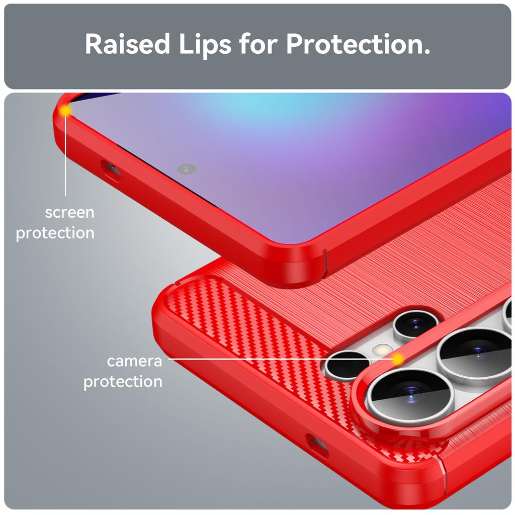 For Samsung Galaxy S26 Ultra Case Protective Phone Cover Carbon Fiber Texture Brushed