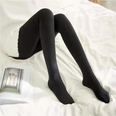 Thick Thermal Tights Stockings Women Warm Winter Sexy Translucent Pantyhose Leggings Female High Waist Elastic Slim Pantyhose