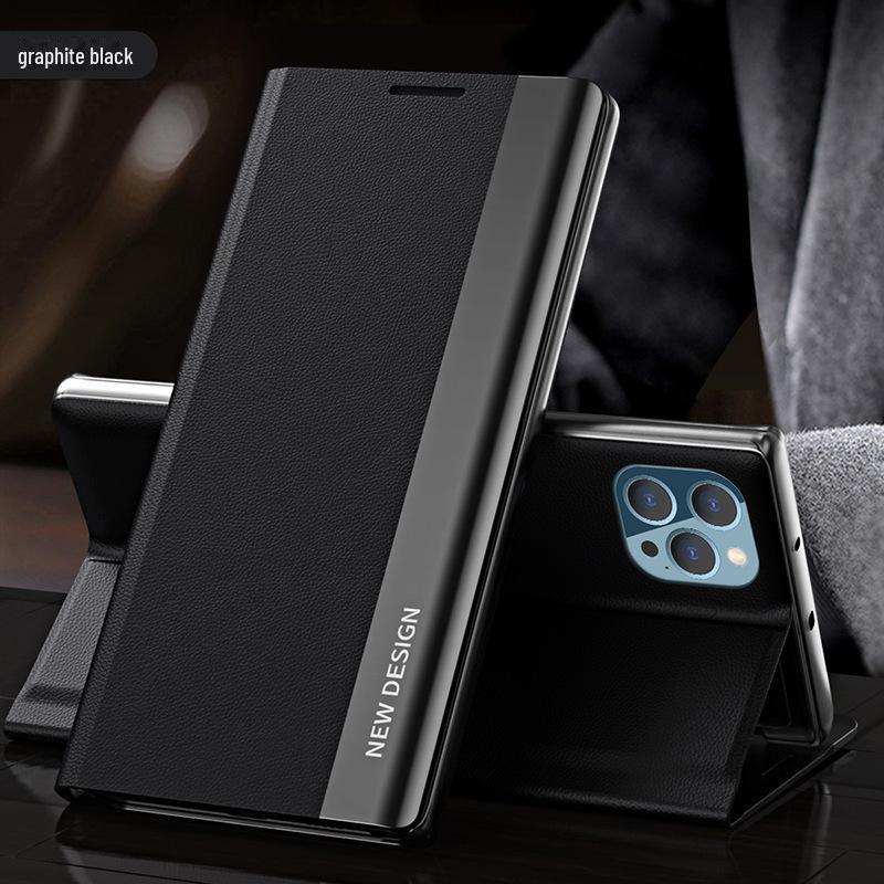 

Чехол-книжка для iPhone 15 Pro Max с гальваническим покрытием, боковым окном и магнитной кожаной крышкой iPhone 15 Pro Max