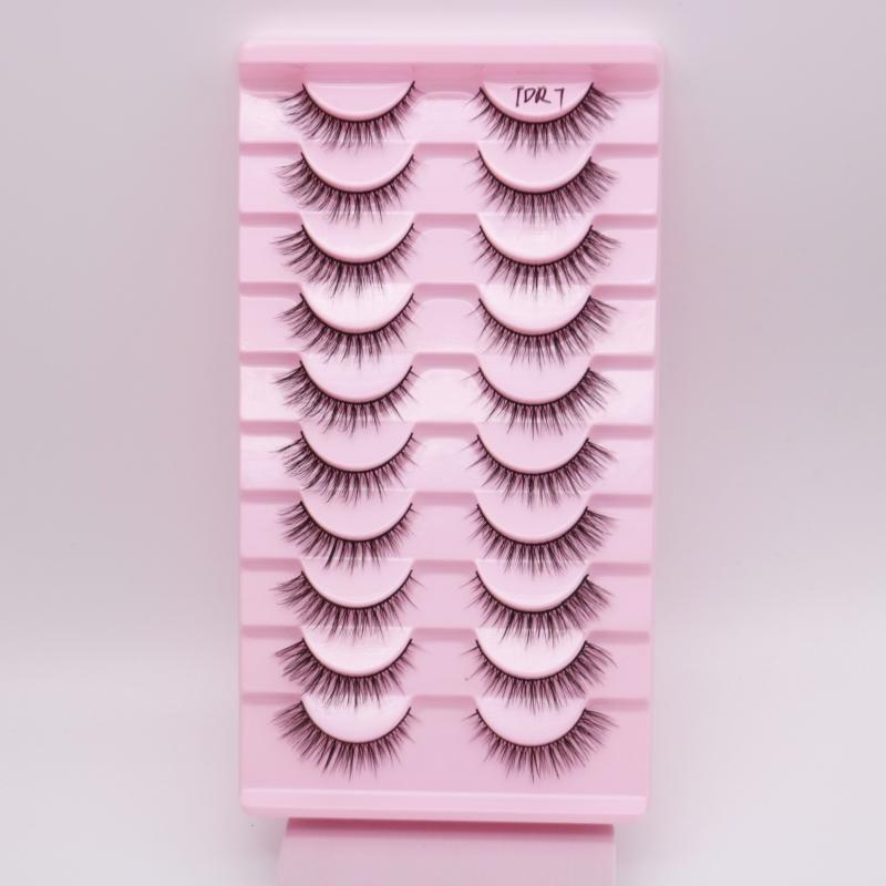 Private Label False Lashes 10 Pairs 3d Faux Eyelashes Natural Styles Makeup Mink Eyelash