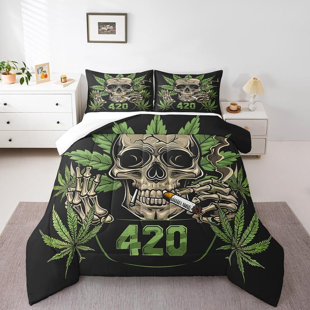 Erosebridal Teens Dirt Bike Comforter Set Twin Size, Motocross Rider Down Comforter for Kids Boys Adult Men, Motorbike Extreme Sport Bedding