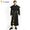 Stunning Black And Gold Priest Costume For Men Perfect For Halloween Stage Performances