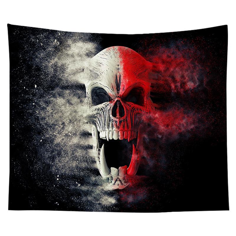 Home Decor Halloween Skull Pumpkin Tapestry Wall Tapestry Hippie Tapestry Dorm Decor Blanket 230x180cm