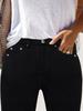 Jeans Skinny Elasticizzati a Vita Alta da Donna - Colore Unito, Moda Casual