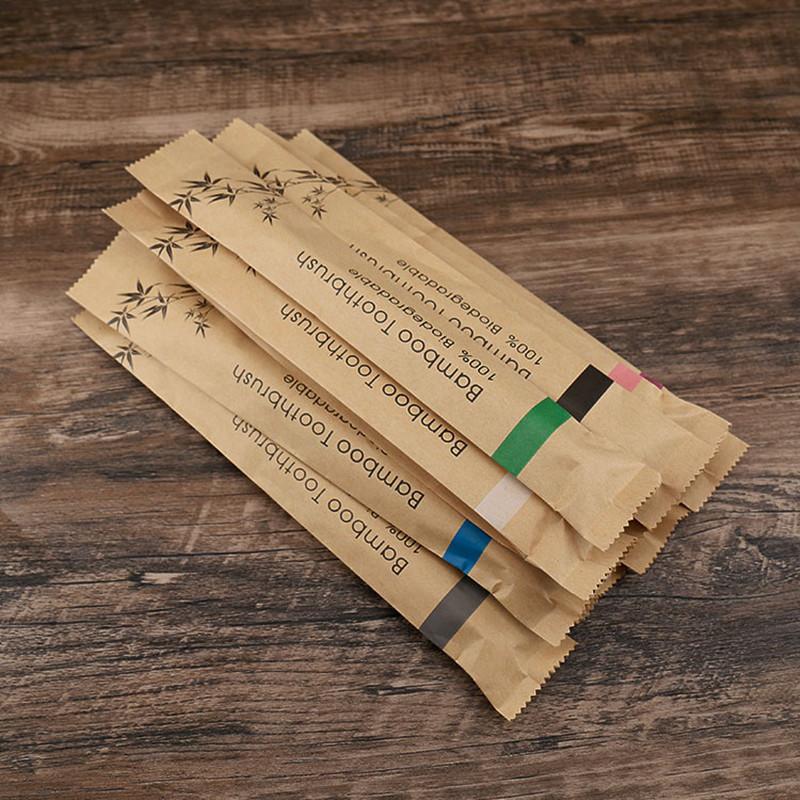 New Style Portable Bamboo Toothbrushes Eco Friendly Wooden Tooth Brush for Adults Children Customized Laser Engraving Logo