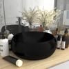 Day and Night - Day and Night Luxury Round Matte Black Ceramic Washbasin 40x15 Cm